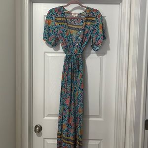 Blue flowered Jumpsuit